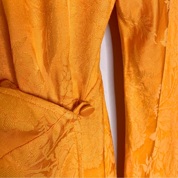 The Attico Caravan Rose Satin Jacquard Mini Dress (Sz IT 38 / US 0) Orange - Picture 8 of 16